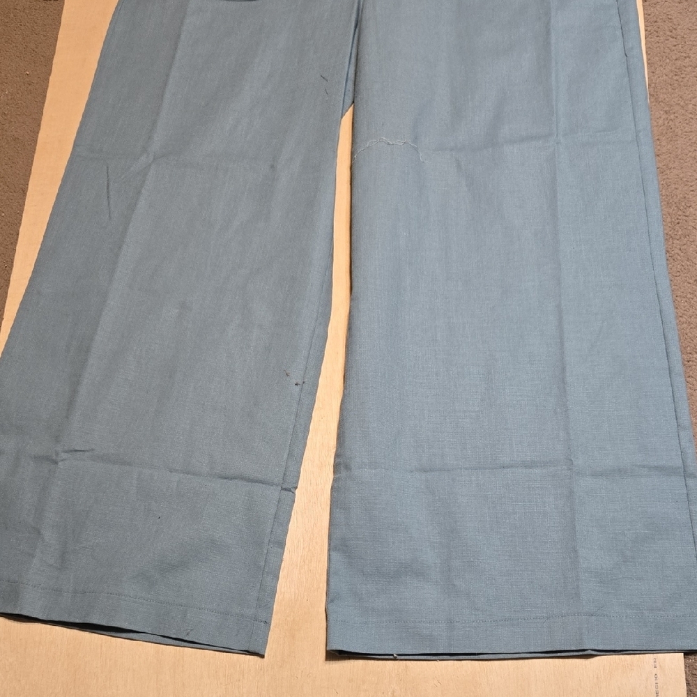 Z107 NWT Zenana Woven Knot Strap Washed Twill Denim Overalls Cropped Utility Tie - Picture 5 of 12